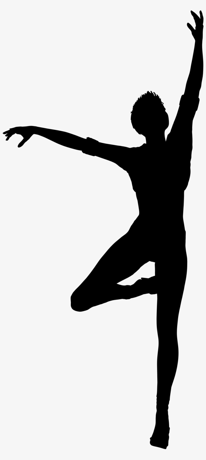 Clipart - Dancing Woman Silhouette, transparent png #156854