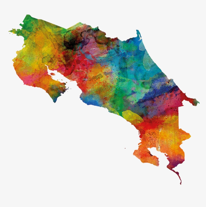 Post Navigation - Artistic Map Of Costa Rica, transparent png #157075