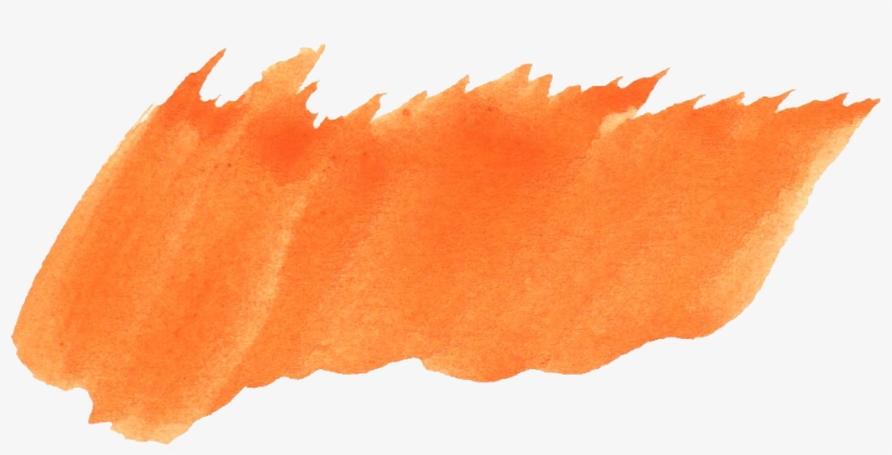 Free Download - Orange Watercolor Brush Stroke, transparent png #157220
