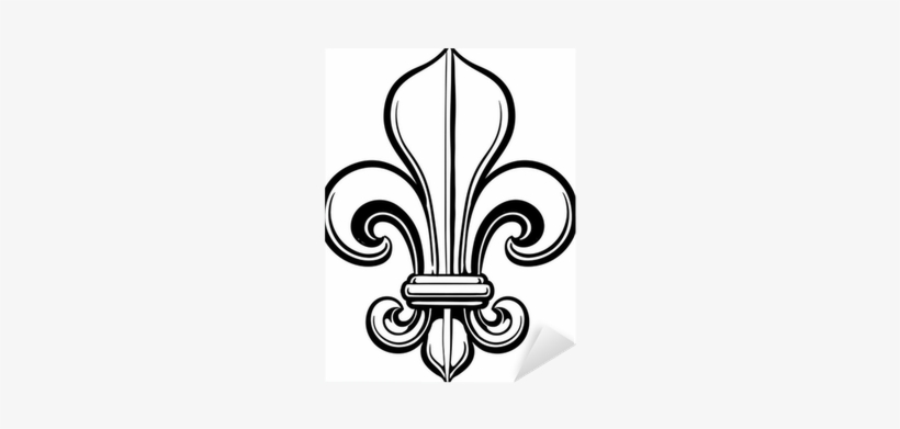 Fleur De Lis Vector Linework Illustration Sticker • - Fleur-de-lis, transparent png #157266