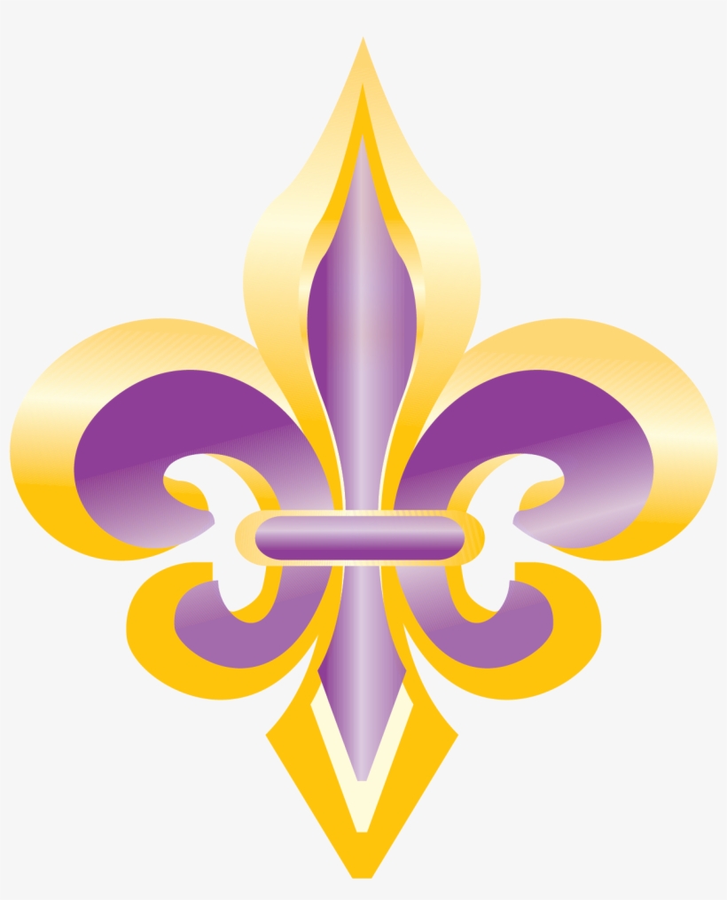 Purple And Gold Fleur De Lis Clip Art - Fleur De Lis #3, transparent png #157313