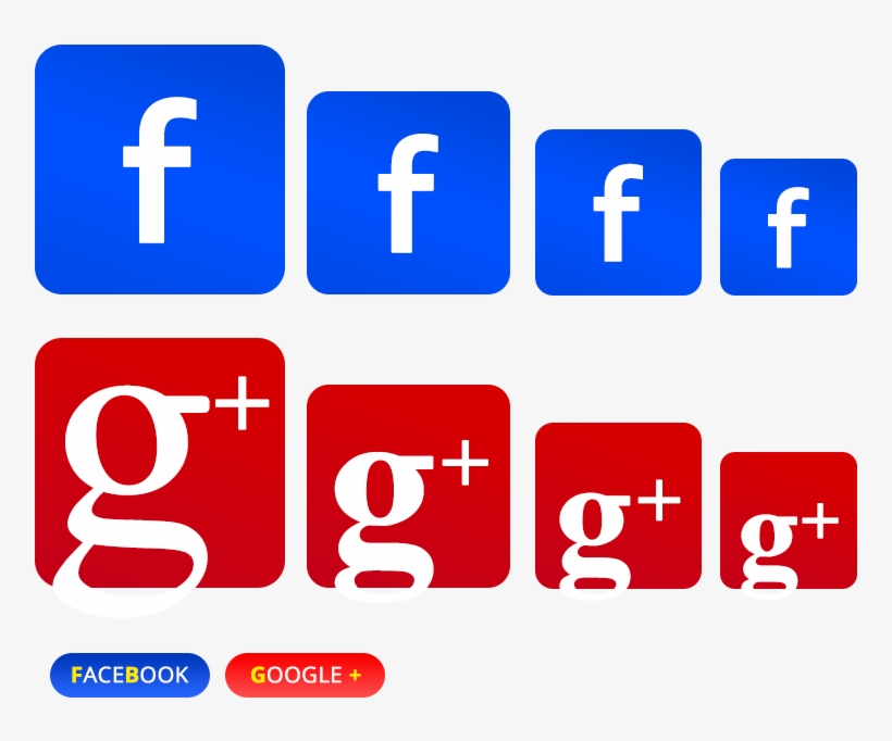 #facebook #google-plus #social Icons #buttons Png - Portable Network Graphics, transparent png #157314