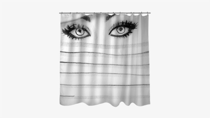 Abstract Fashion Watercolor Illustration Shower Curtain - Curtain, transparent png #157410