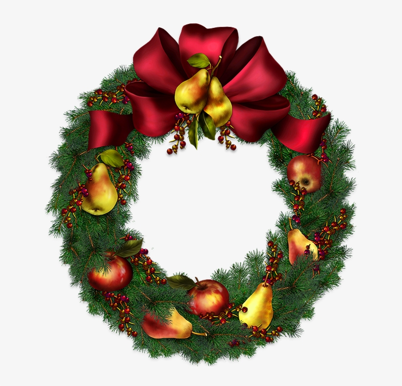 Wreath Clipart Transparent Background - Christmas Wreath Clipart, transparent png #157494