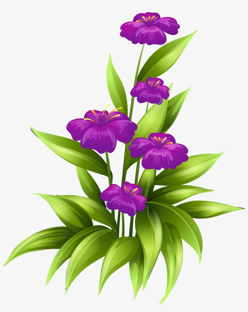 Mauve Clipart Purple Flower - Flower Clipart Png, transparent png #157730