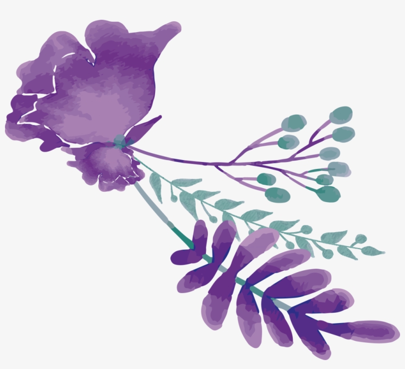 Green Purple Flowers Png - Praise And Thanks Prayer Request Journal / Notebook, transparent png #157859