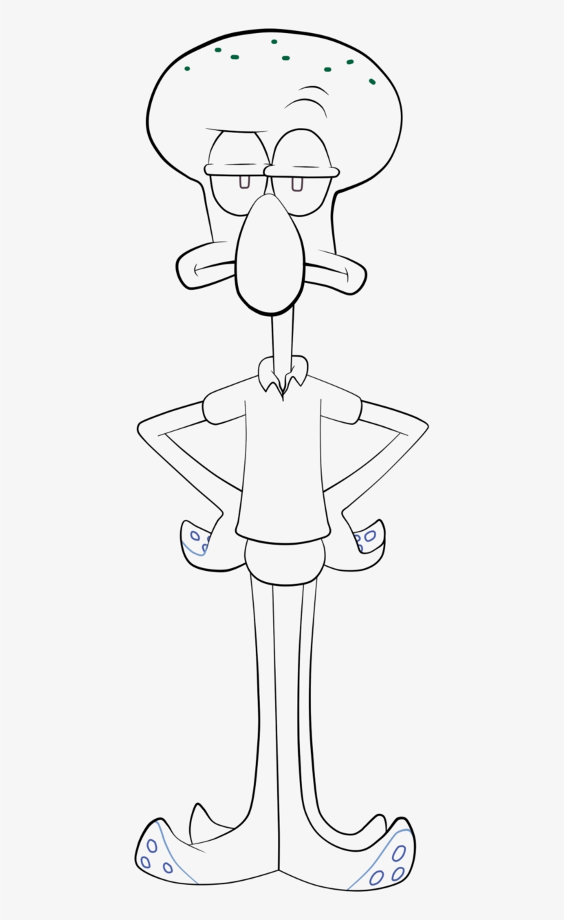 Tentacle Drawing Draw - Spongebob Squarepants, transparent png #157998