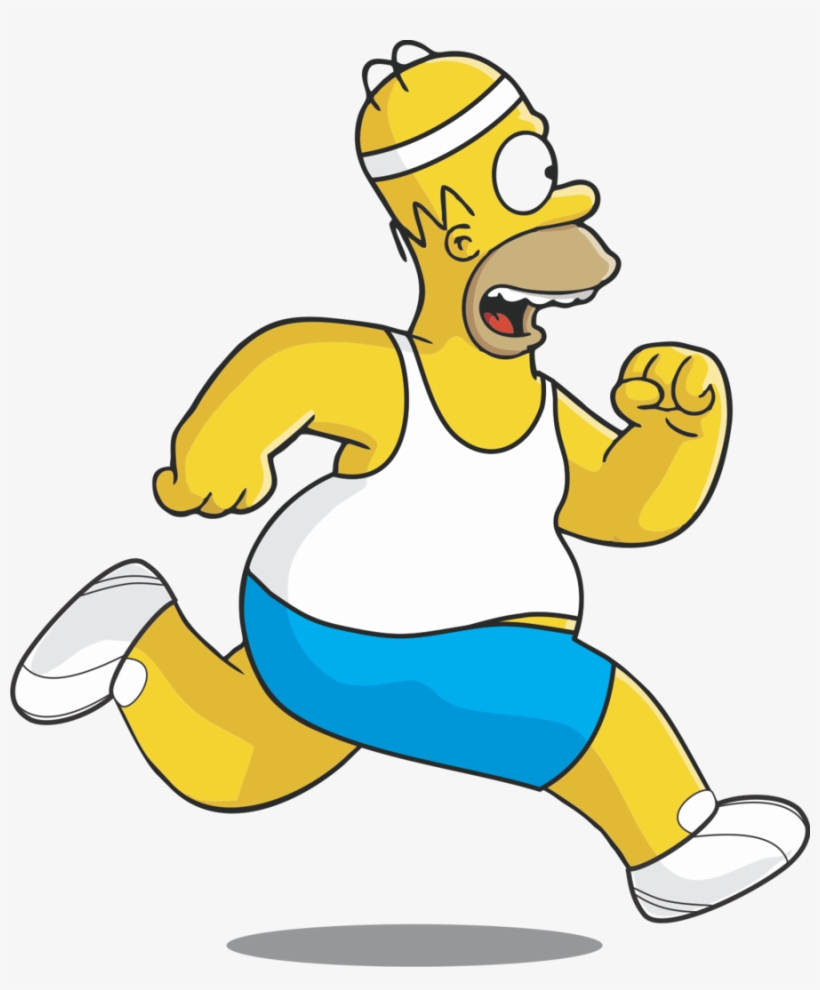 Homer Simpson Png - Simpsons Running, transparent png #158136