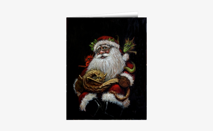 Santa's Little Helper-holiday Card - Pekingese, transparent png #158203