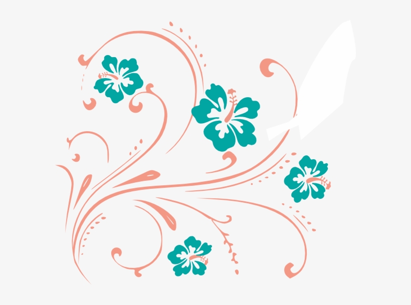 Floral Scroll Png Vector Library Library - Butterfly Border Design Png, transparent png #158208