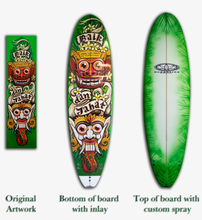 Custom Painted Surfboard And Artwork - Aerosol Paint, transparent png #158345