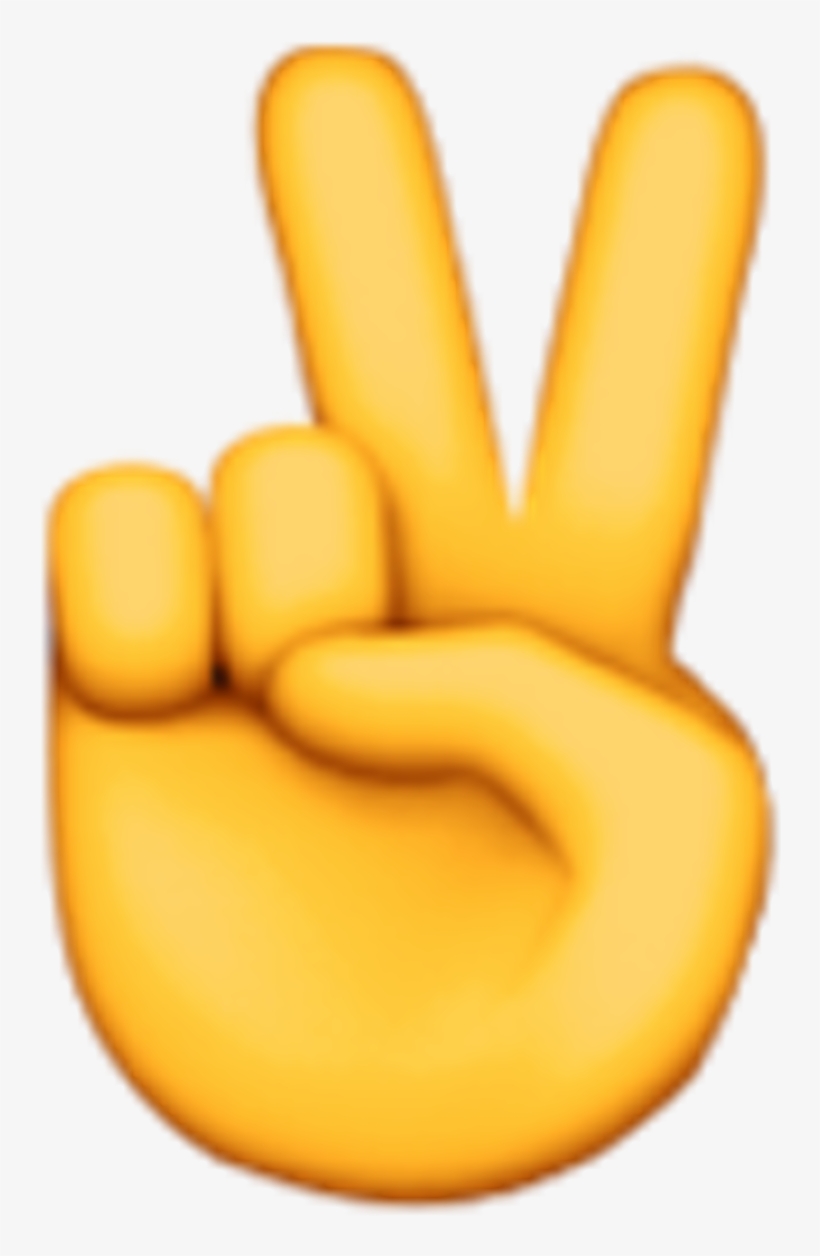 We Encourage You To Embrace Emoji And Not Only For - Peace Sign Hand Emoji, transparent png #158547