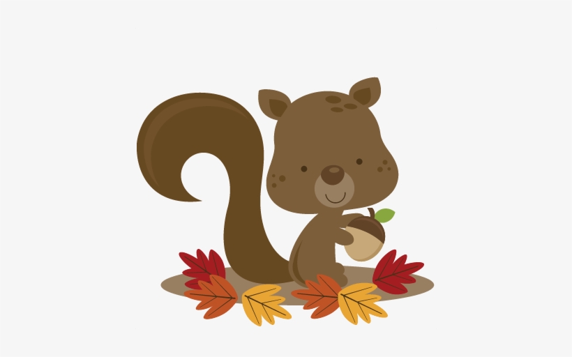 Fall Squirrel Svg File For Scrapbooking Cardmaking - Fall Clip Art Squirrel, transparent png #158643