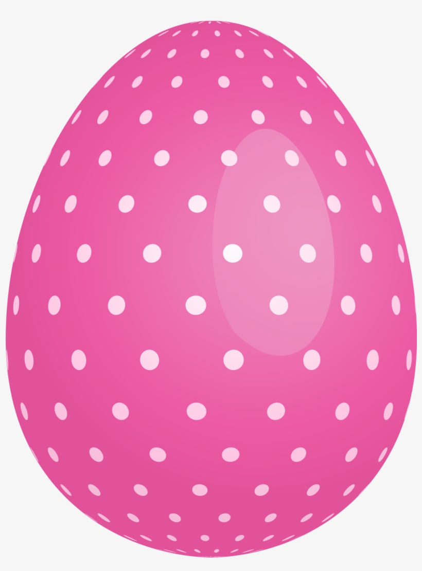 Pink Dotted Easter Egg Png Clipart - Easter Egg Clipart Png, transparent png #158801