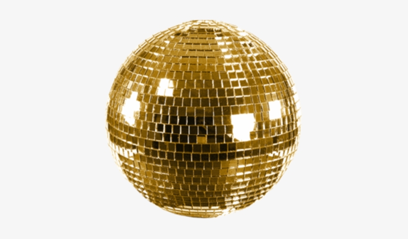 Shiny Gold Disco Ball - Gold Mirror Ball Png, transparent png #159002