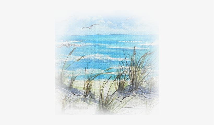 Drawing Beach Watercolor - Beach Scene Beach Watercolour Paintings, transparent png #159245