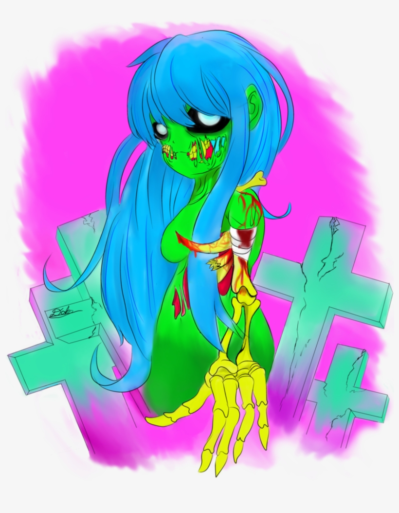 Clip Art Black And White Download Zombie Gal By Yagizae - Zombie Gal, transparent png #159426
