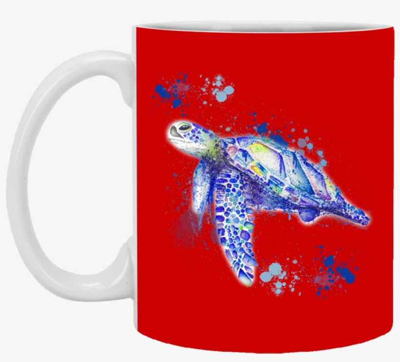 Watercolor Sea Turtle Mugs - Watercolor Painting, transparent png #159457