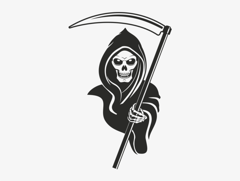Grim Reaper Logo Png - Grim Reaper Black And White, transparent png #159634