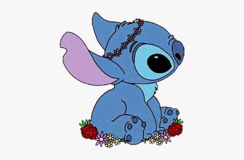 Flower Crown Liloandstitch Cute Sweet - Stitch With Flower Crown, transparent png #159827