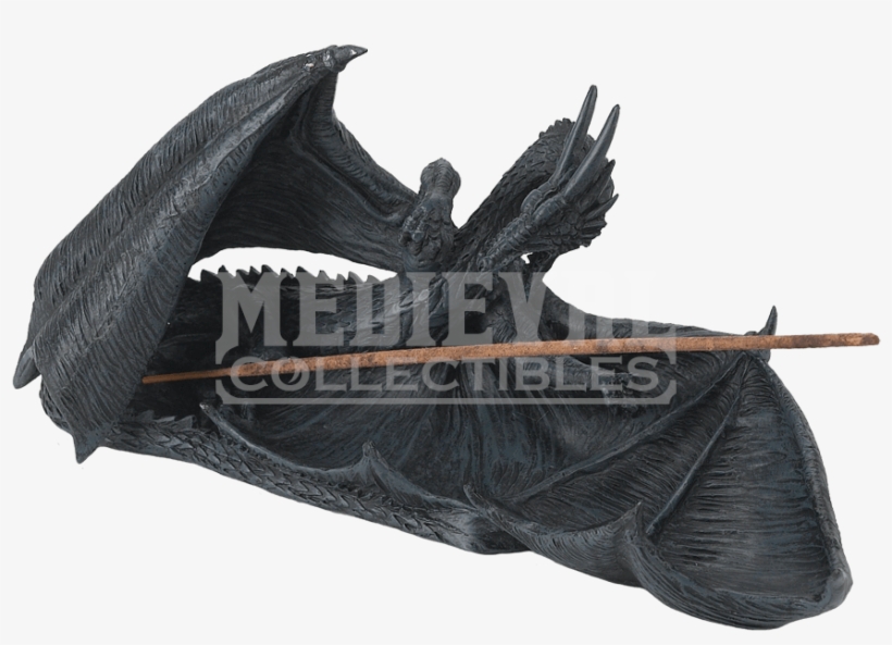 Dragon Wings Incense Burner - False Dragon Incense Burner - 4" X 10", transparent png #1500174