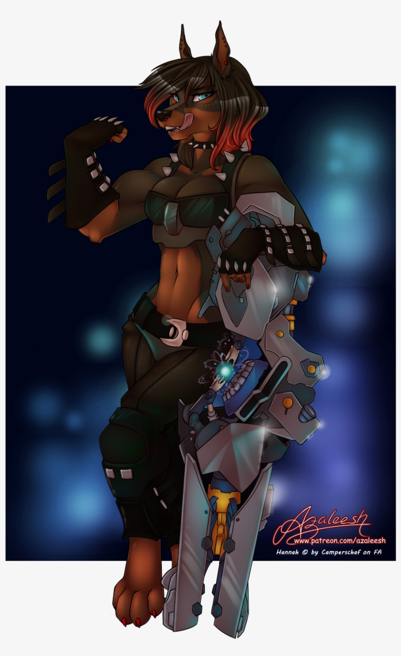 Hannah As Zarya [c] 2-6 - Furry Female Overwatch, transparent png #1500316