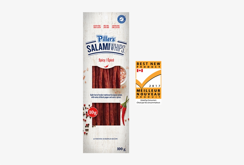 Piller's Salami Whips Spicy 100g - Pillers Salami Whips, transparent png #1500399