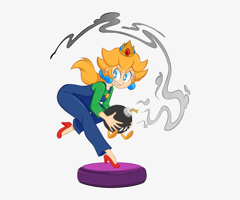 Clip Freeuse Stock Peaches Drawing Figure - Mario Comic Peach Bomb, transparent png #1500529