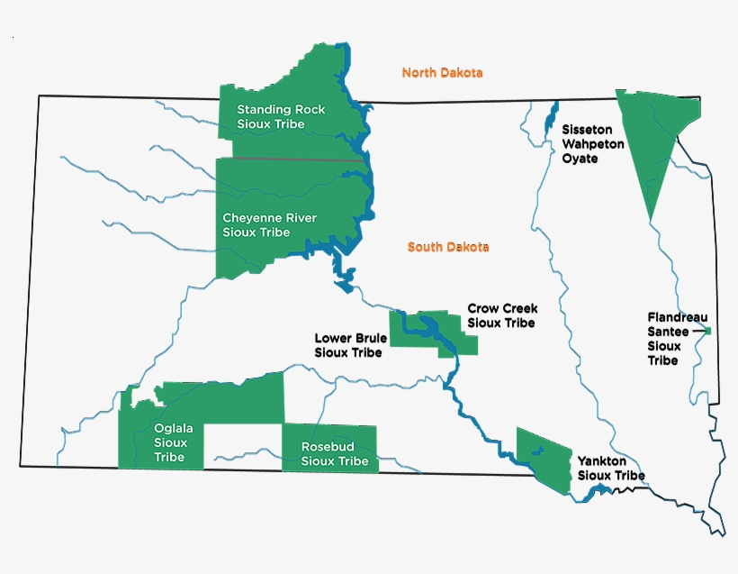 Oyate Trail On A South Dakota Map, transparent png #1502054