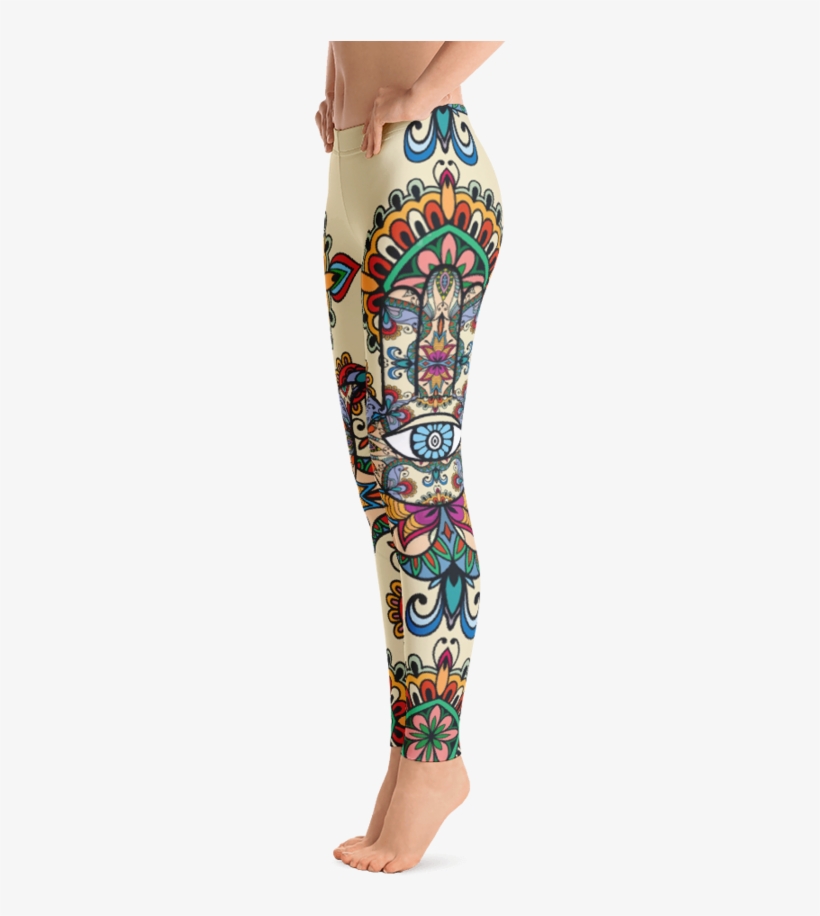 Hamsa Evil Eye Ornate Leggings - Hamsa, transparent png #1502154