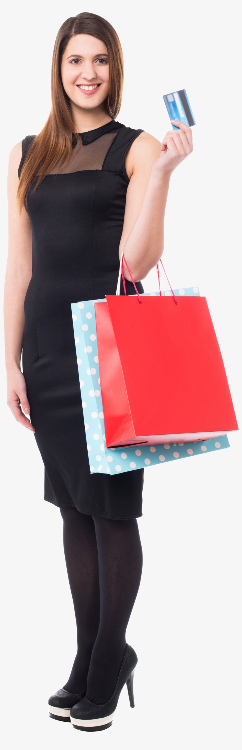 Women Shopping Download Free Png Image - Woman Shopping Bag Png, transparent png #1502289