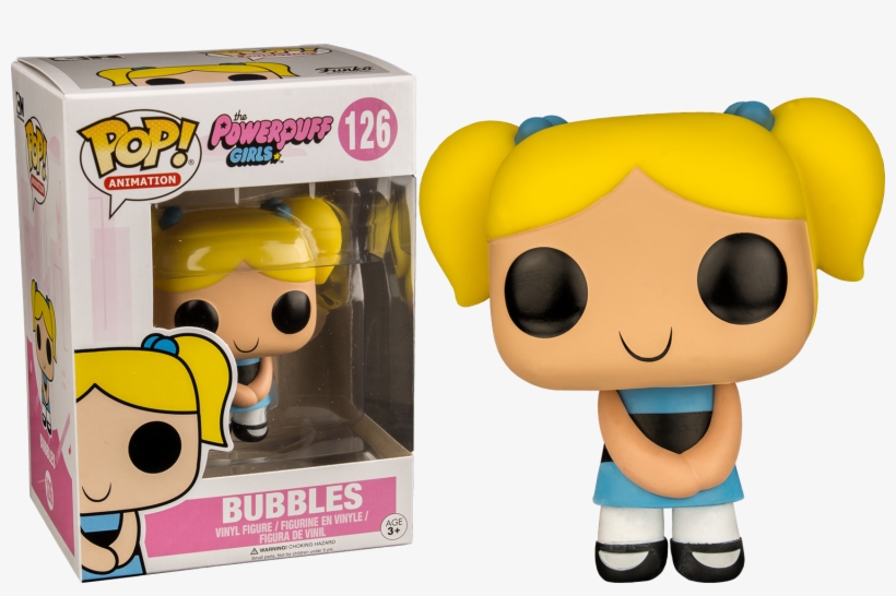 Bubbles Pop Vinyl Figure Funko Pop Animation Powerpuff Girls Bubbles Toy Figure Free Transparent Png Download Pngkey