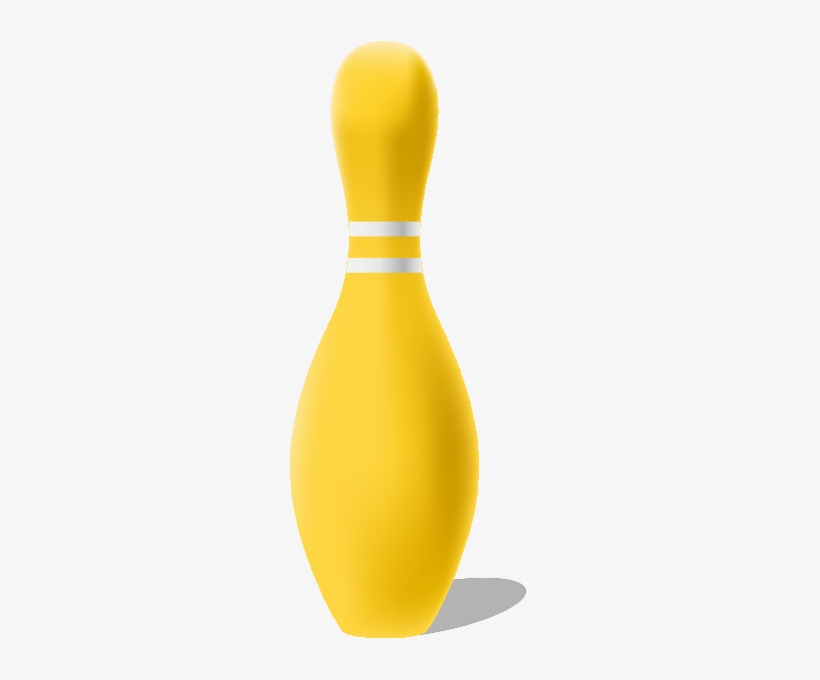Bowling Pin Yellow - Yellow Bowling Pin, transparent png #1503192