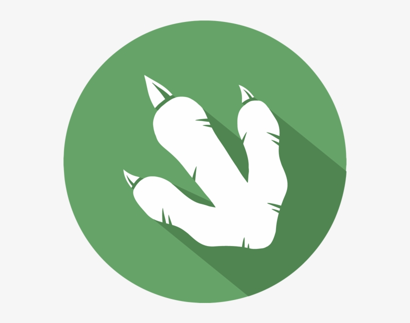 Dinosaur Footprint Circle Flat Design Icon By Hit Toon - Dinosaur Icon, transparent png #1503561