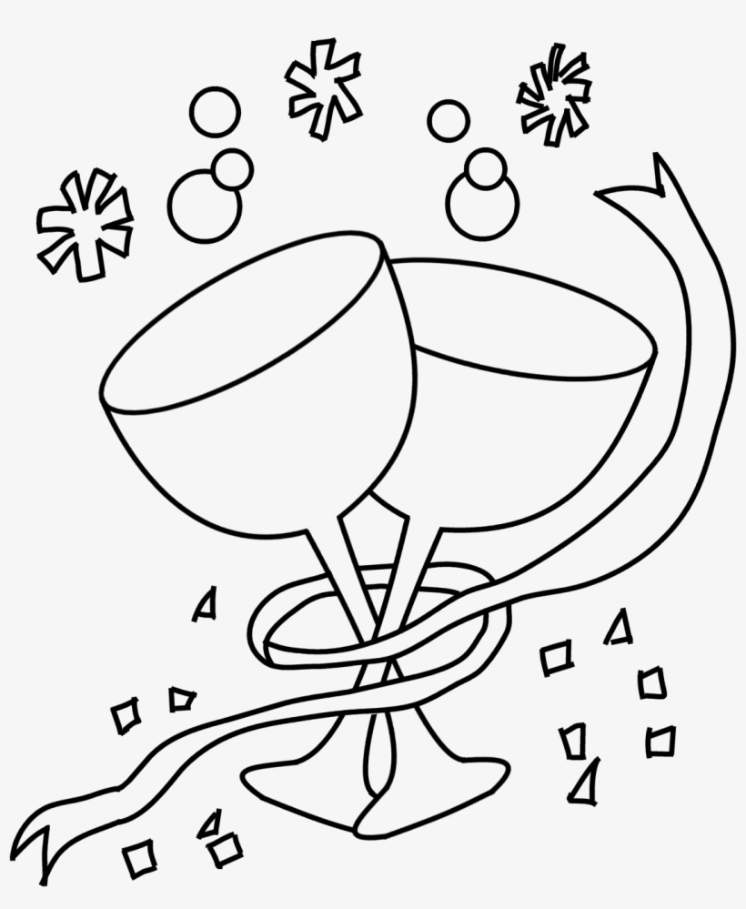 #f 54 Champagne Glasses - Drawing, transparent png #1503698