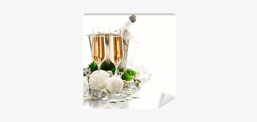 Two Champagne Glasses Wall Mural • Pixers® • We Live - New Year, transparent png #1503892