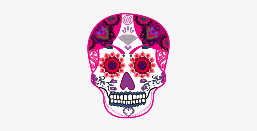Sugar Skull And T Shirt Design With Illustration - Renegadeaccessories Beautiful Day Of The Dead Style, transparent png #1504008
