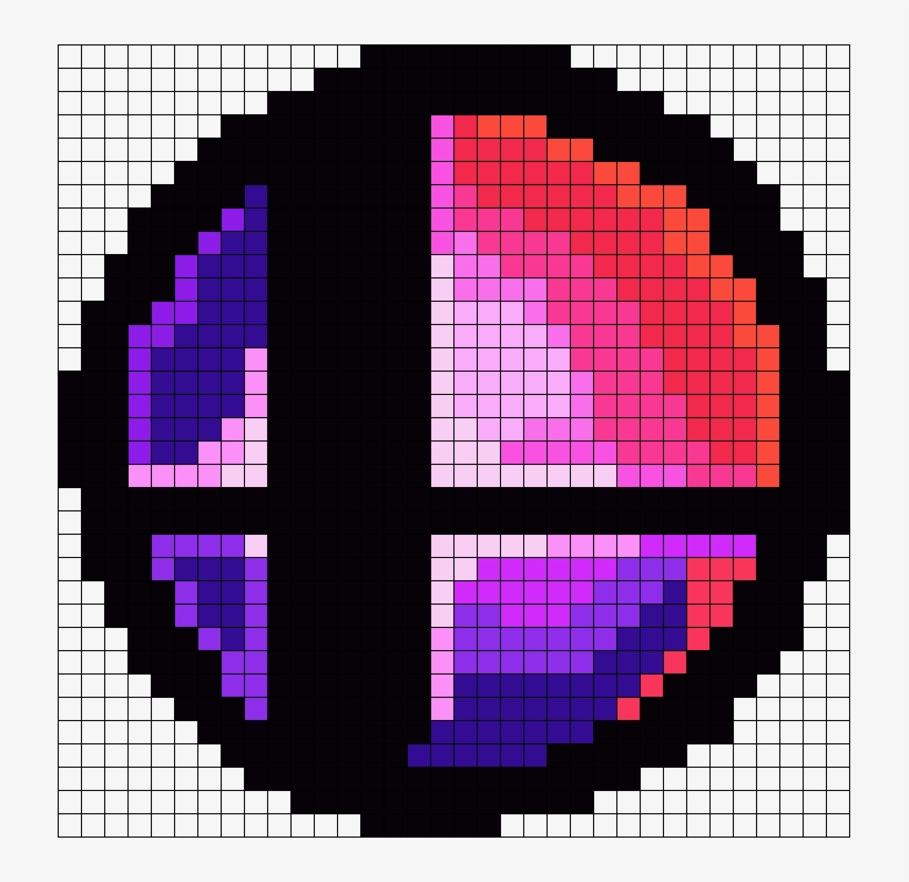 Super Smash Bros Smash Ball Perler Bead Pattern / Bead - Minecraft Pixel Art Super Smash Bros, transparent png #1504190