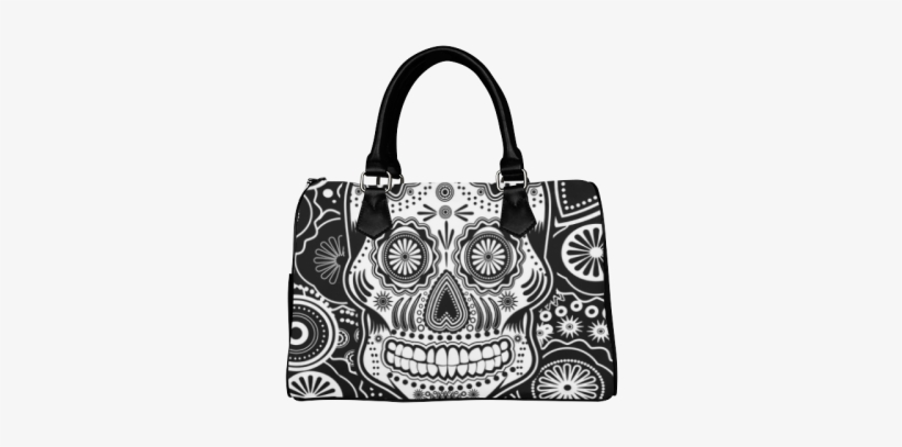 Sugar Skull Boston Handbag - Interestprint Designed Laptop Shoulder Bag Sugar Skull, transparent png #1504193
