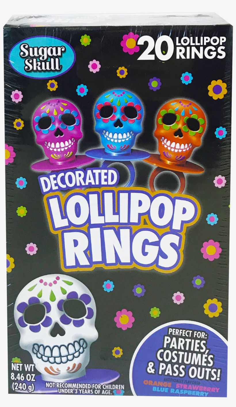Sugar Skull Lollipop Rings, transparent png #1504565
