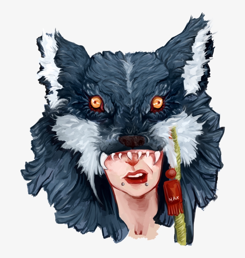 Wolf By Haxpunch On - Girl And Wolf Png, transparent png #1504570