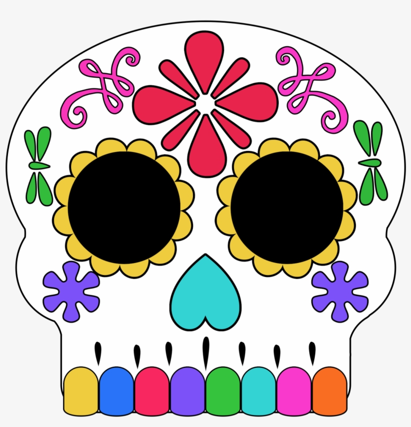 Sugar Skull Mask - Copitos De Nieve, transparent png #1504617