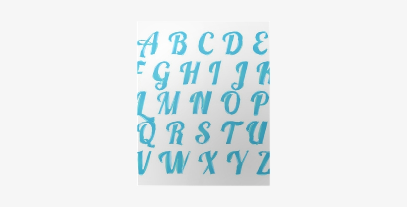 Stylized Watercolor Alphabet Letters, Isolated Poster - Alphabet, transparent png #1504892