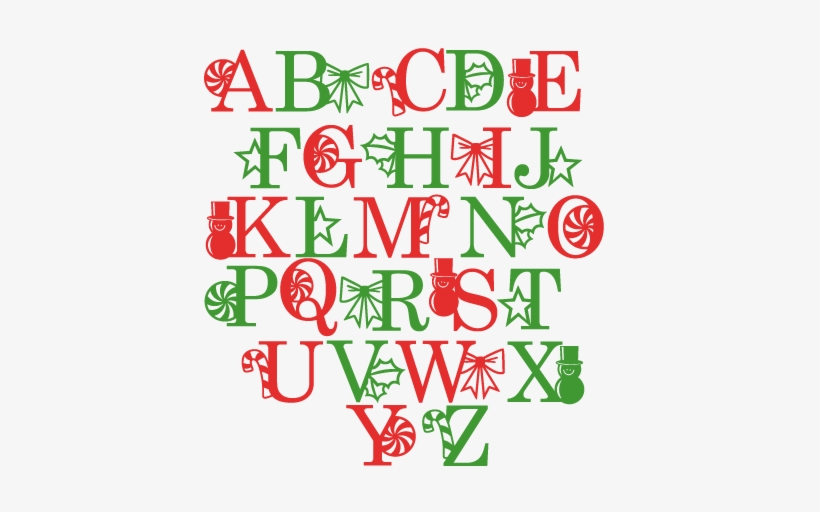Jpg Freeuse Library Christmas Alphabet Clipart - Christmas Letters Cut Outs, transparent png #1505025