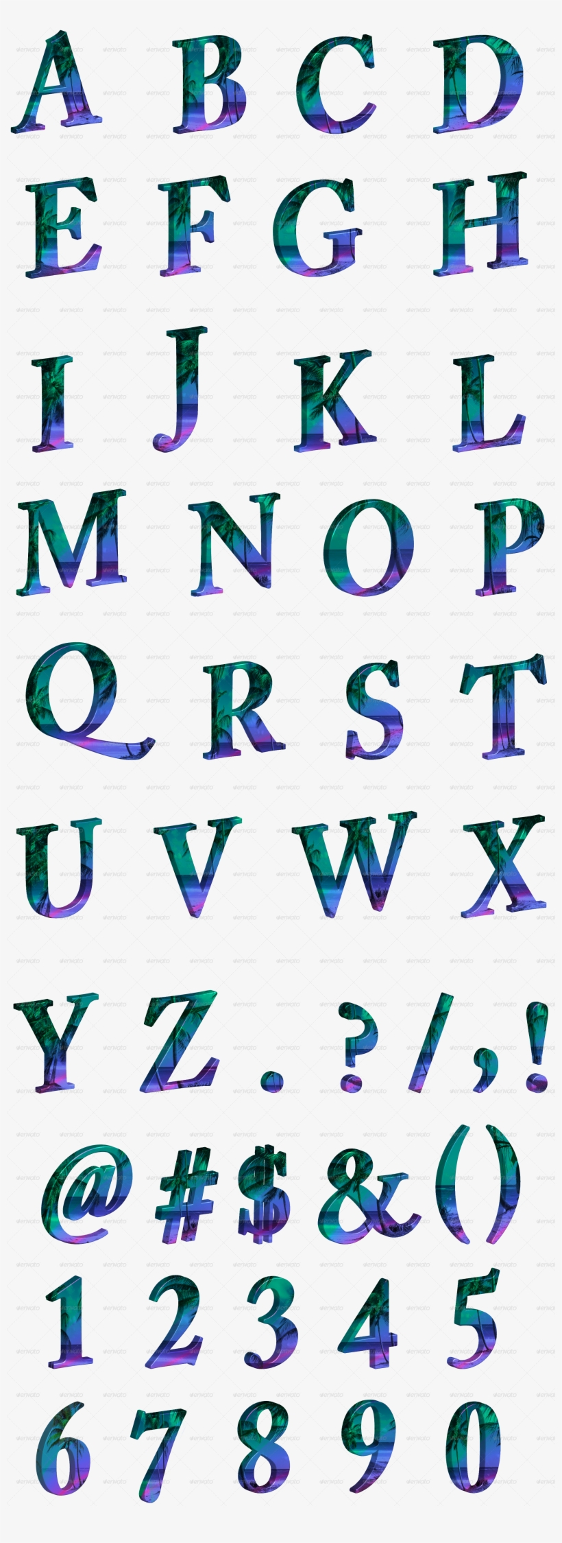 Tropical 3d Post Preview Tropical 3d Alphabet Preview - Colorfulness, transparent png #1505128