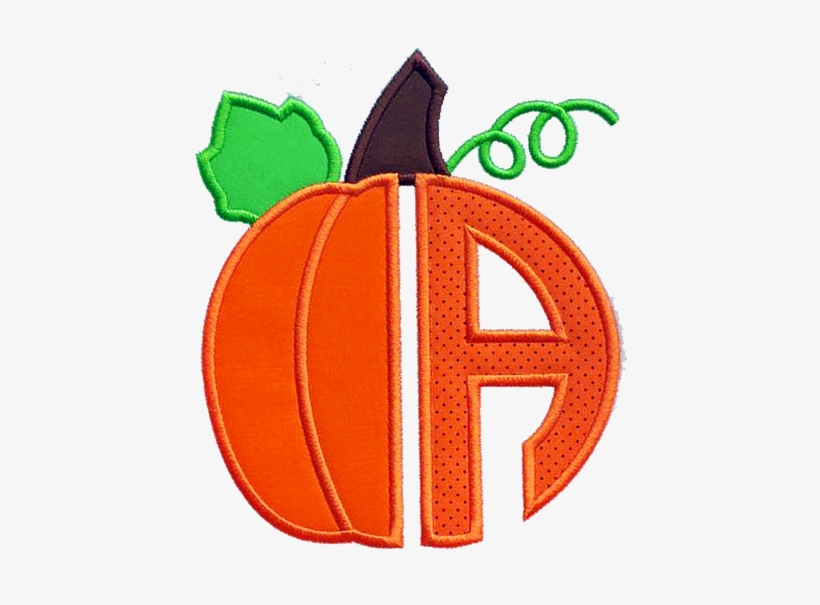 Pumpkin Alphabet Applique - Plastic, transparent png #1505683