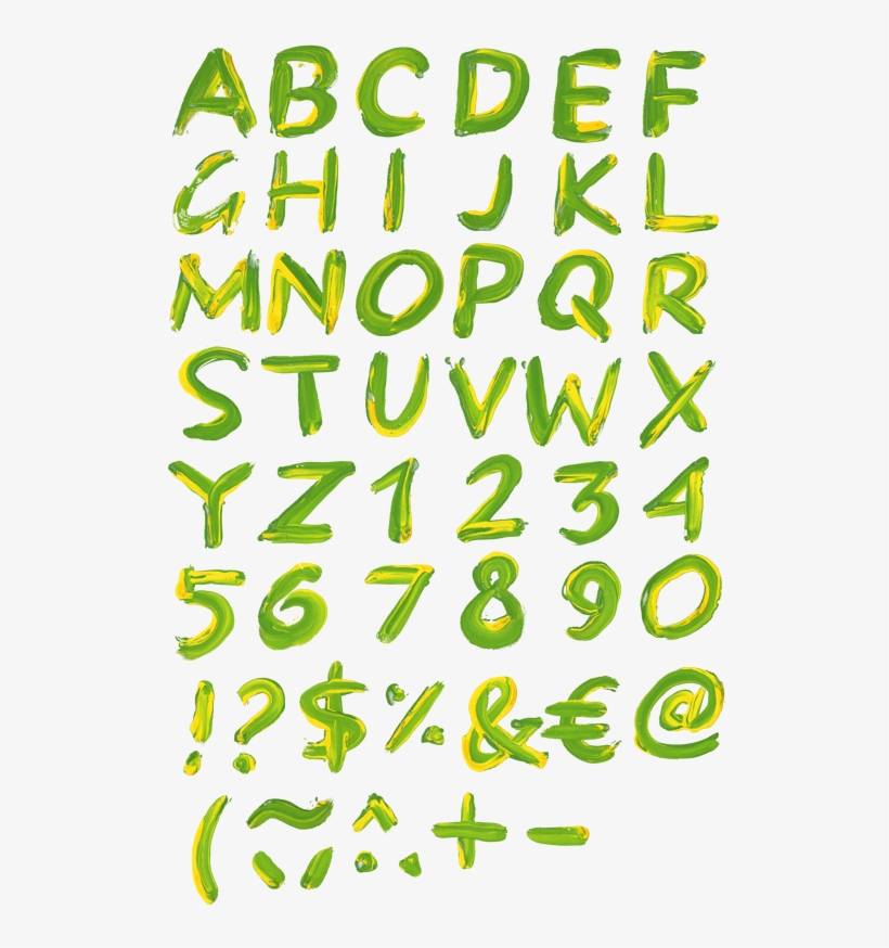 Brazil Paint Font Alphabet Paint Font Brazil - Painting, transparent png #1505704