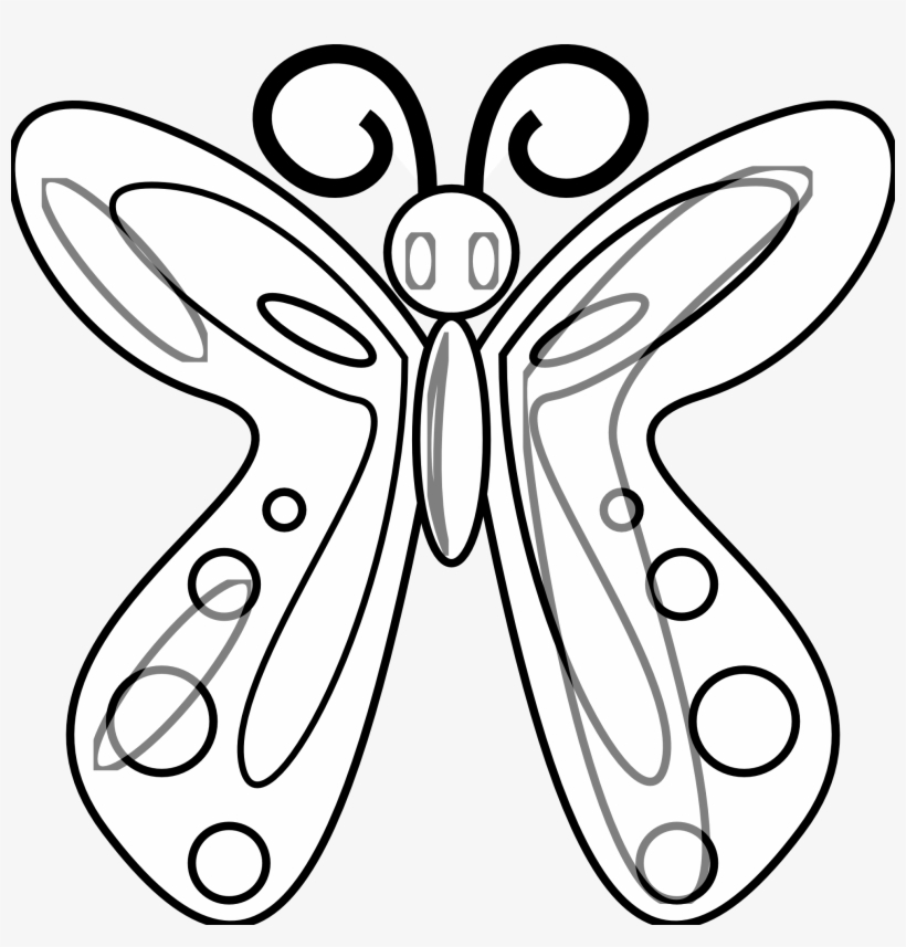 Black And White Panda Free - Black And White Butterfly Caterpillar, transparent png #1505722