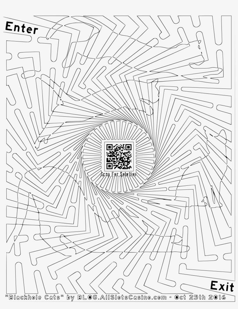 This Free Icons Png Design Of Blackhole Cats Maze Coloring, transparent png #1505754