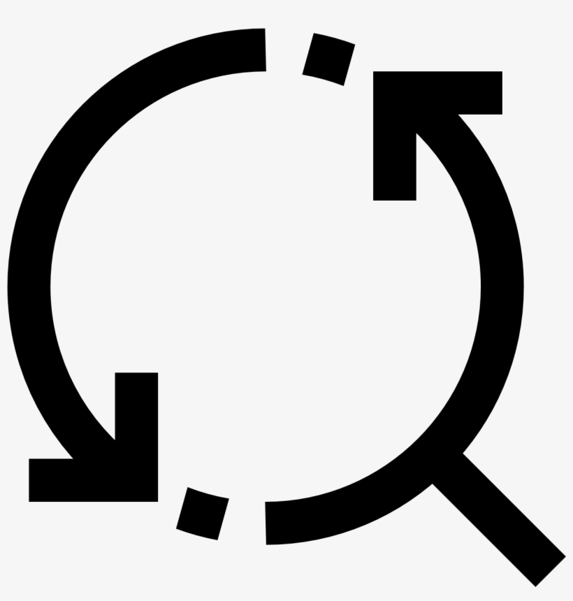 There Are Two Curved Lines With Arrows At One End And - Замена Иконка, transparent png #1506047